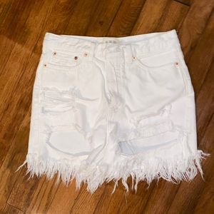 We The Free size 26 white denim shorts